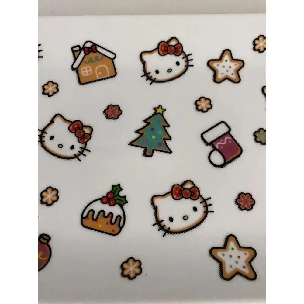 Hello Kitty Christmas Gingerbread Candycanes Ceramic Serving Tray‎ Platter NEW
